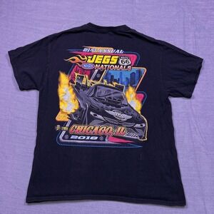 2018 NHRA Nationals Chicago IL Drag Racing T Shirt Men Size Large Black